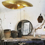 Load image into Gallery viewer, Hammered Brass Suspension Light
