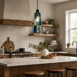 Bild in Gallery-Viewer laden, Artisan Stained Glass Tapered Pendant Light