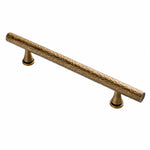 Bild in Gallery-Viewer laden, Antique Brass hammered bar pull with 6.3 inch or 160 mm centers