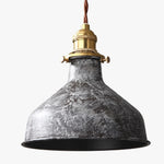 Cargar imagen en el visor de la Galería, Wide distressed grey white cone pendant lamp