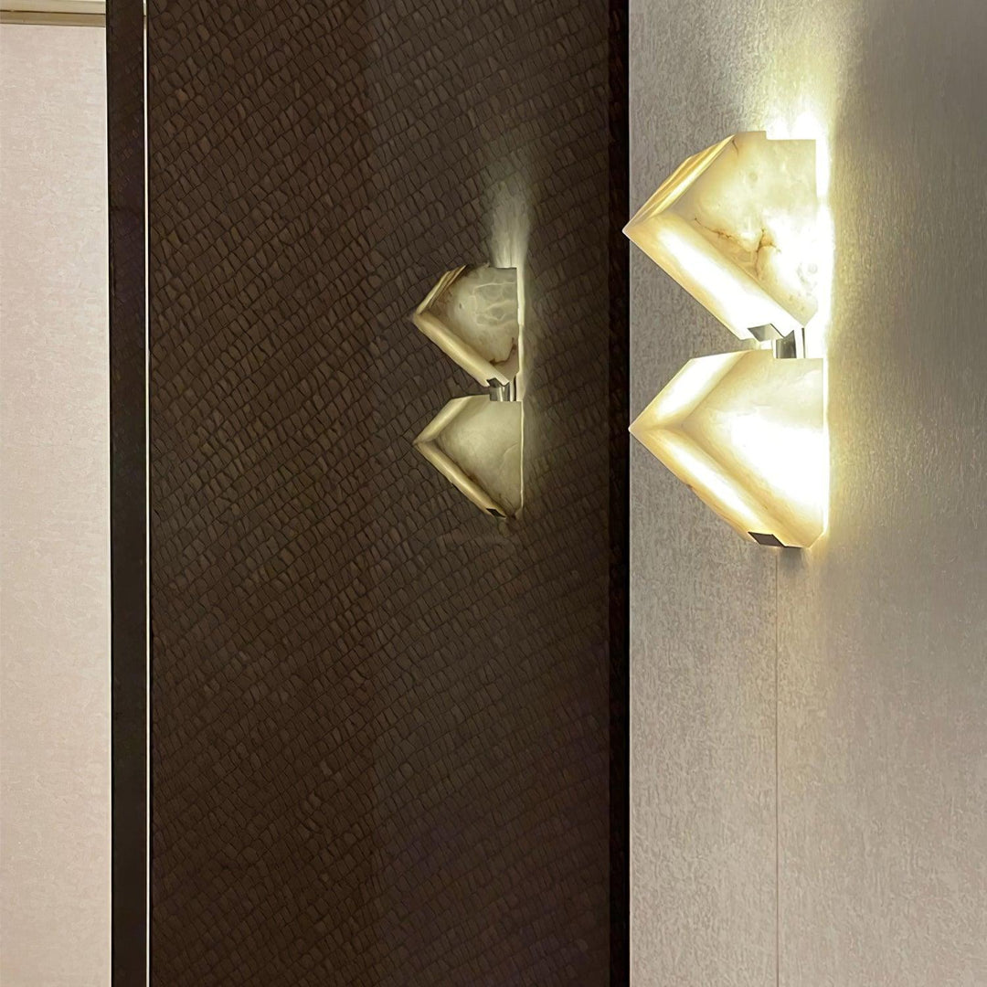 Modern Alabaster Wall Lamp – Minimalist Staircase Sconce for Hallway Corridor Lighting