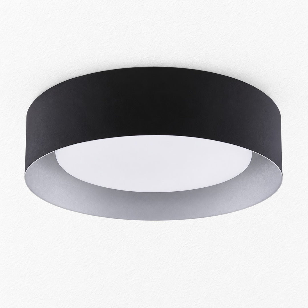 Close Ceiling Diffused Shade Metal Canopy Semi-Flush Mount