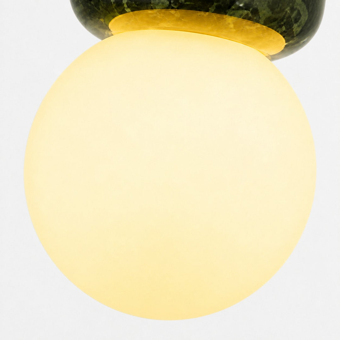 Green Jade Orb Pendant Light
