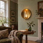 Bild in Gallery-Viewer laden, Gold Leaf Metal Wall Candle Holder – Round &amp; Oval Sconce Designs