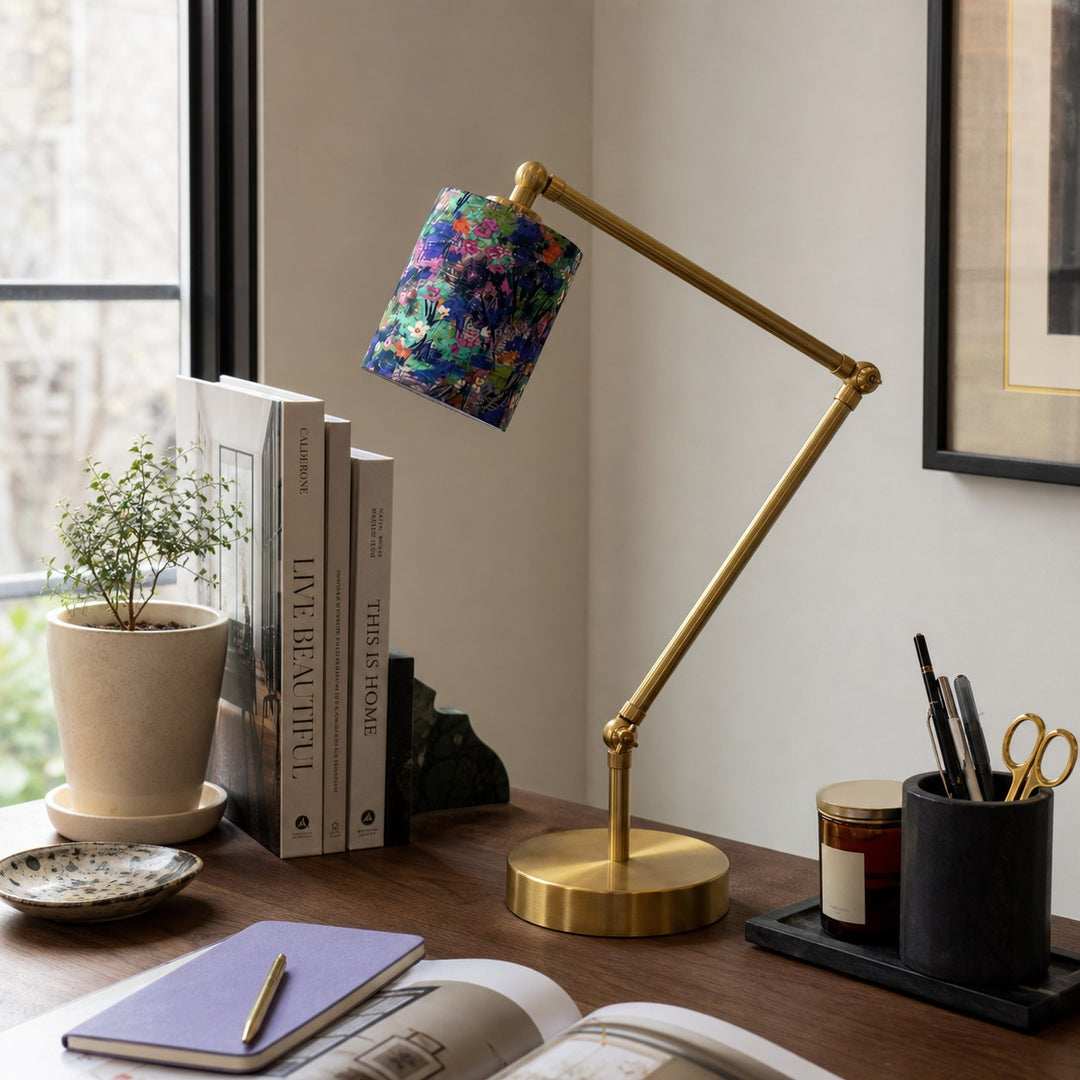 Impression Floral lamp styled with books