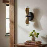 Cargar imagen en el visor de la Galería, Pyralis Cone Linear Statement Wall Sconce - Modern Two Light Fixture
