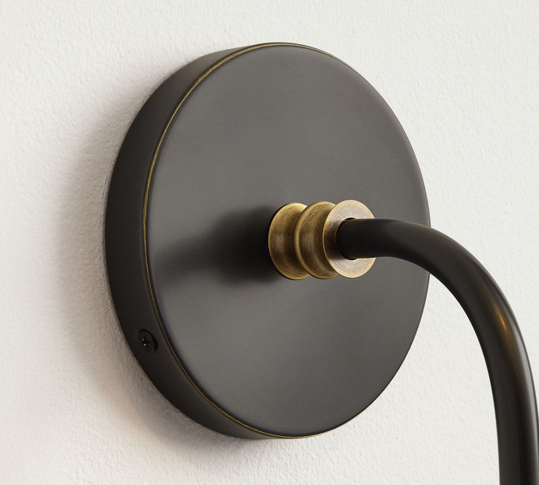 Aplique clásico Calin - Lámpara de pared de hierro con pantalla de lino blanco