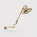 Cargar imagen en el visor de la Galería, Satin Brass adjustable folding wall lamp