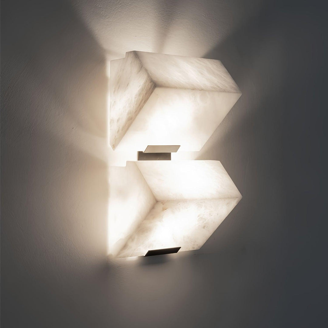 Modern Alabaster Wall Lamp – Minimalist Staircase Sconce for Hallway Corridor Lighting