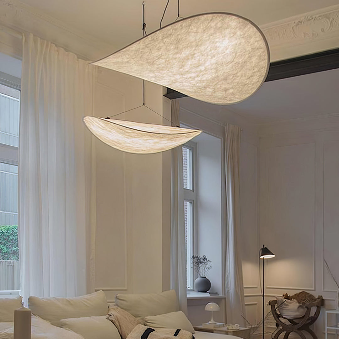 Cloudlike Mulberry Silk Plug-In Pendant Light