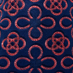 Load image into Gallery viewer, Embroidered Fabric and Sculptural Ceramic Table Lamp