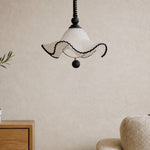 Cargar imagen en el visor de la Galería, Cazelle French Vintage Wave Pendant Light – Soft Ambient Pendant Lamp for Interiors