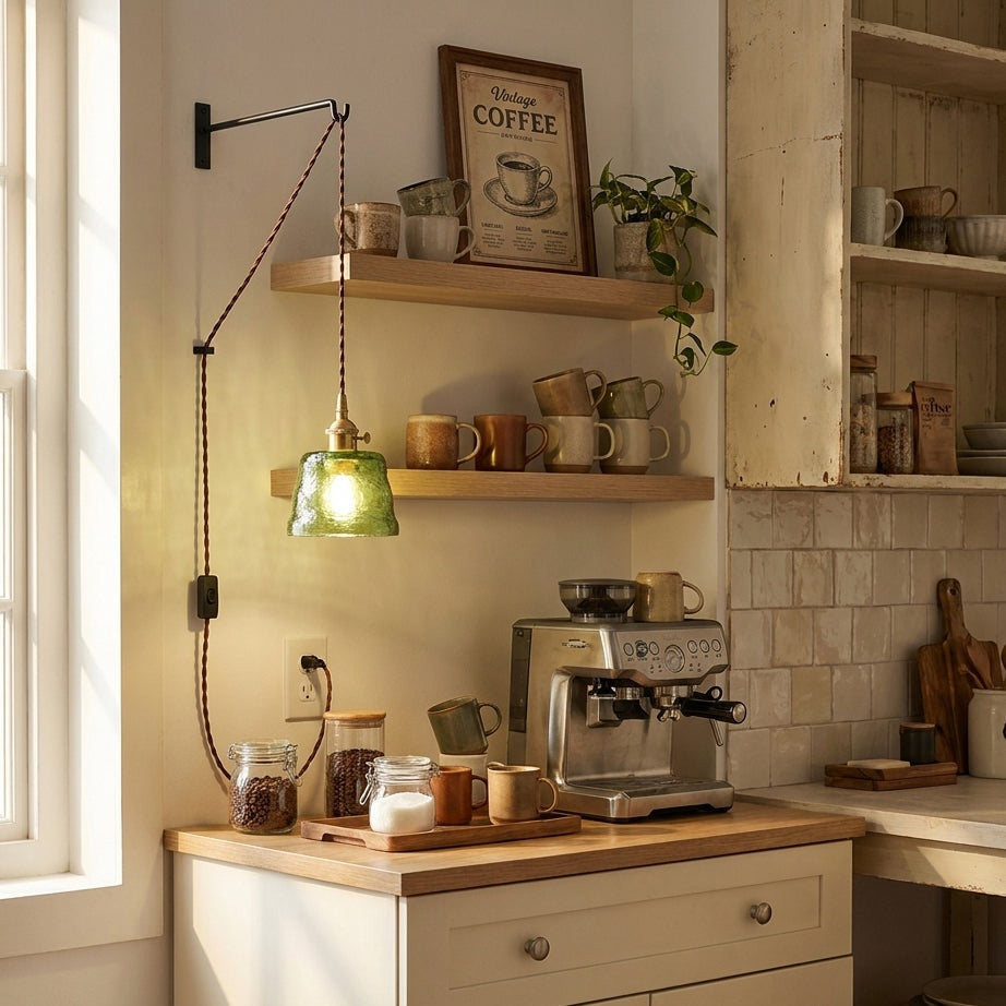 Molded Glass Plug-In Pendant