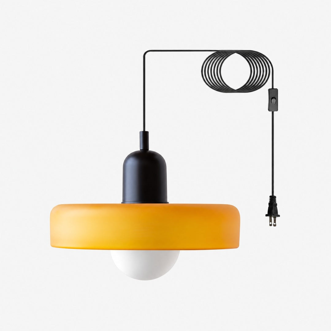 Bauhaus Colorful Glass Plug-In Pendant Light