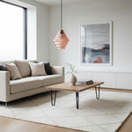 Cargar imagen en el visor de la Galería, Lámpara colgante de botella de vidrio a rayas Bottis con pantalla vertical artística U19