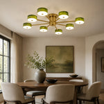 Bild in Gallery-Viewer laden, Green Jade Radial Semi-Flush Ceiling Light