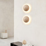 Load image into Gallery viewer, Amber Loft Travertine Round Sconce Wall Light