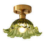 Load image into Gallery viewer, Green Striped-Flower Ceiling Light