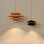 Load image into Gallery viewer, Layered Wood Plug-In Swag Pendant