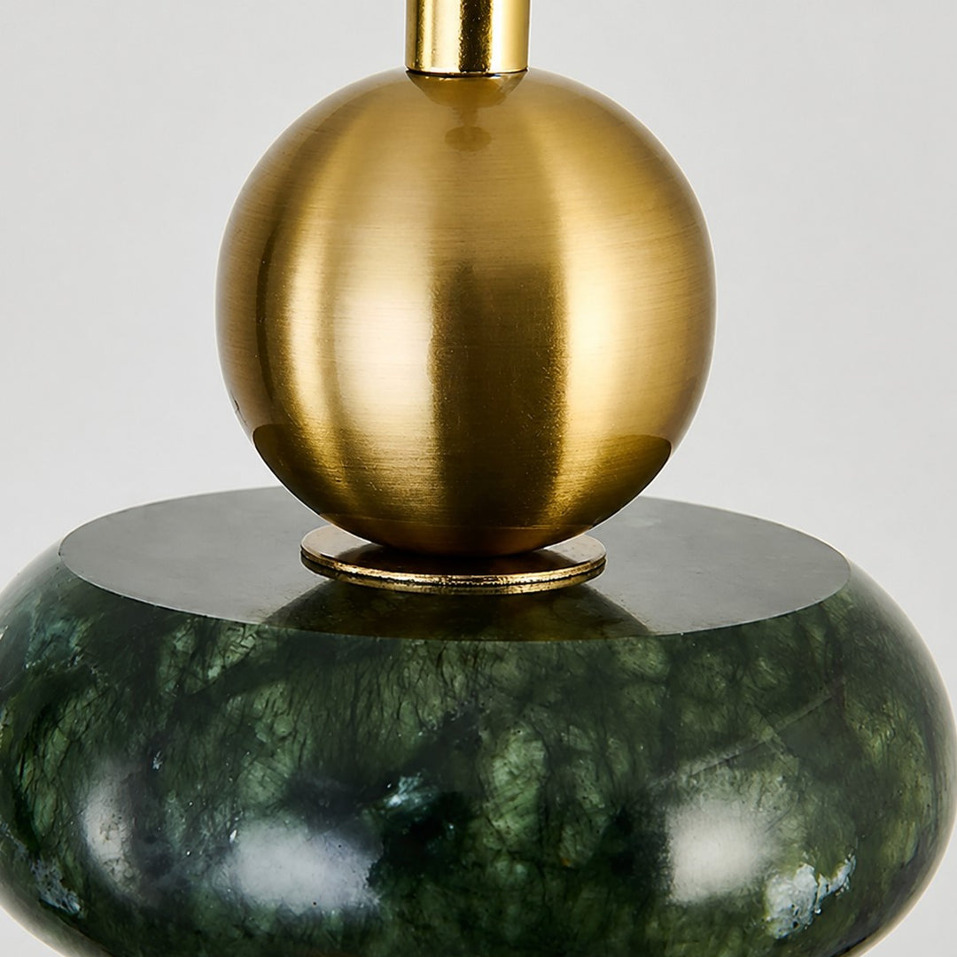 Green Jade Orb Pendant Light