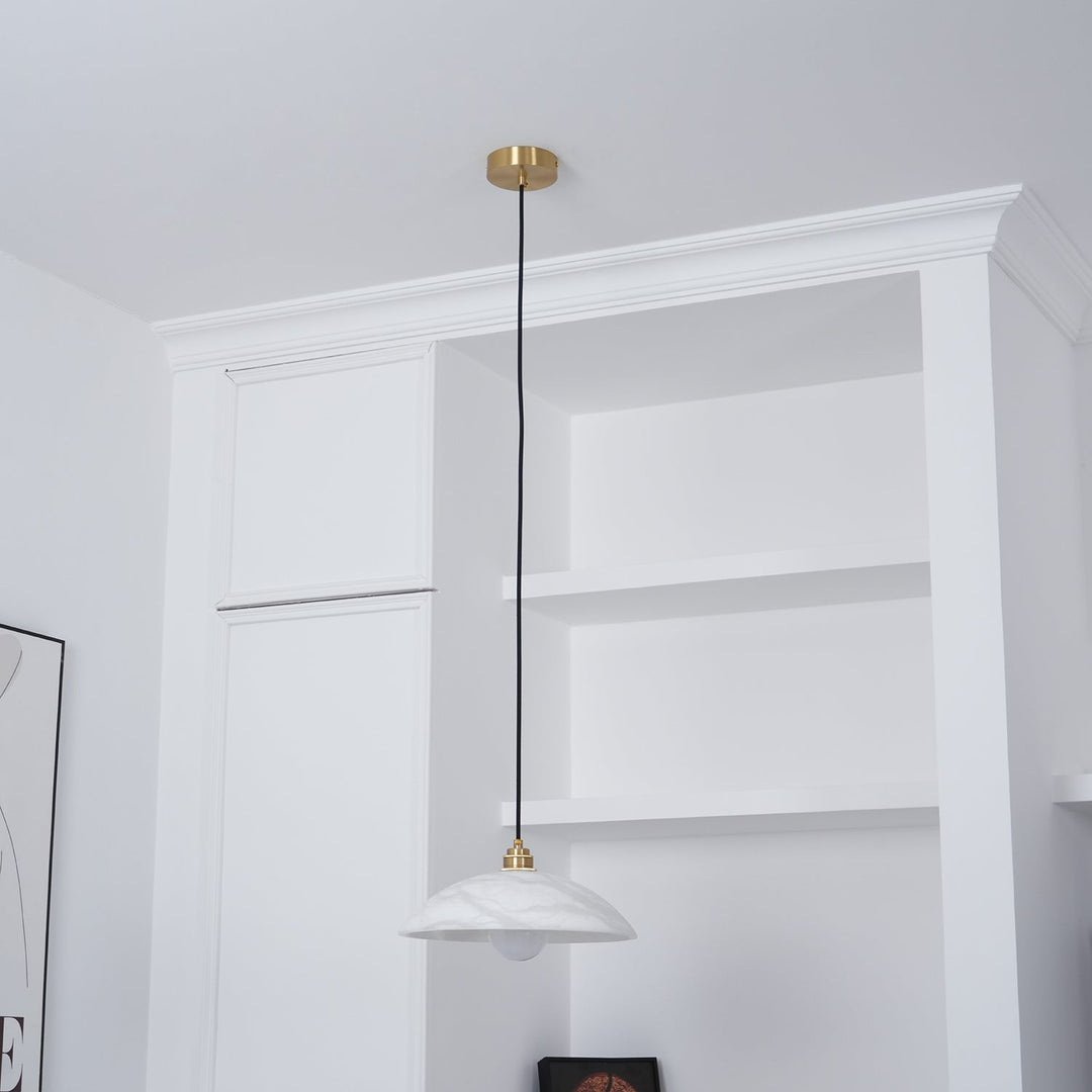 Lámpara colgante de cúpula de alabastro