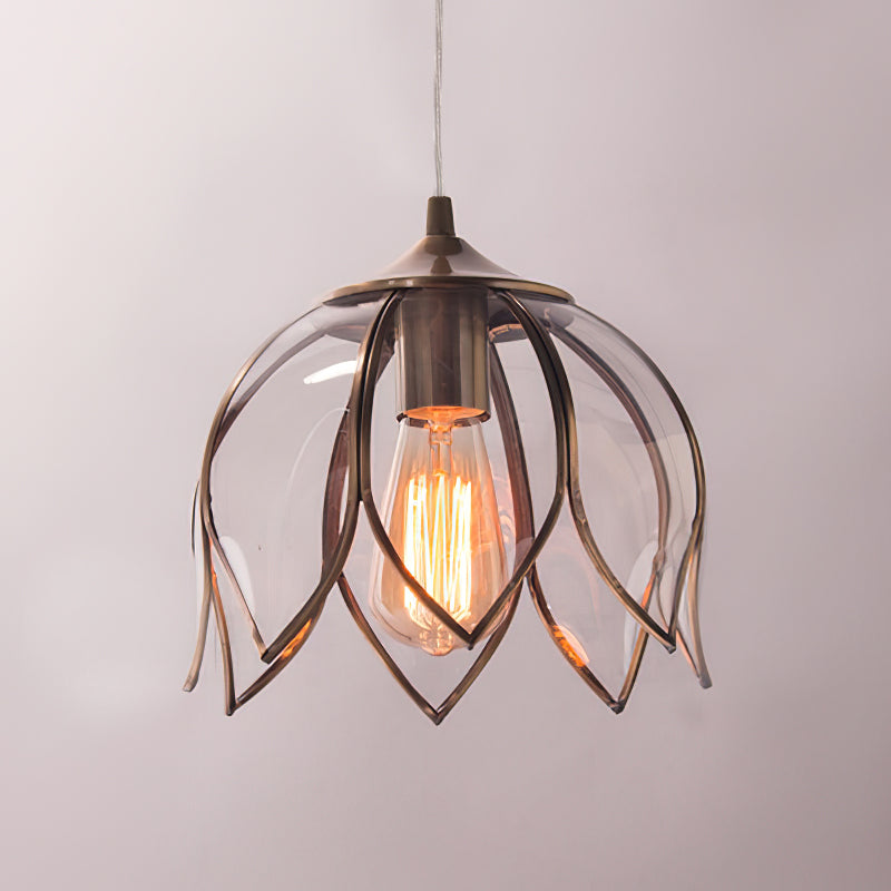 Lampe à suspension rétro Lotus