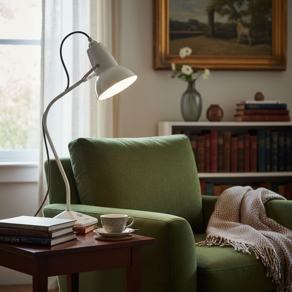 Lampe de table mini Modryx – Base pyramide design classique héritage pour la maison