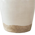 Load image into Gallery viewer, Mello Organic Textured Ceramic Table Lamp with Fabric Drum Shade - Modern Lighting for Living Room and Office