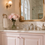 Load image into Gallery viewer, Blush pink cabinet knobs in a bathroom