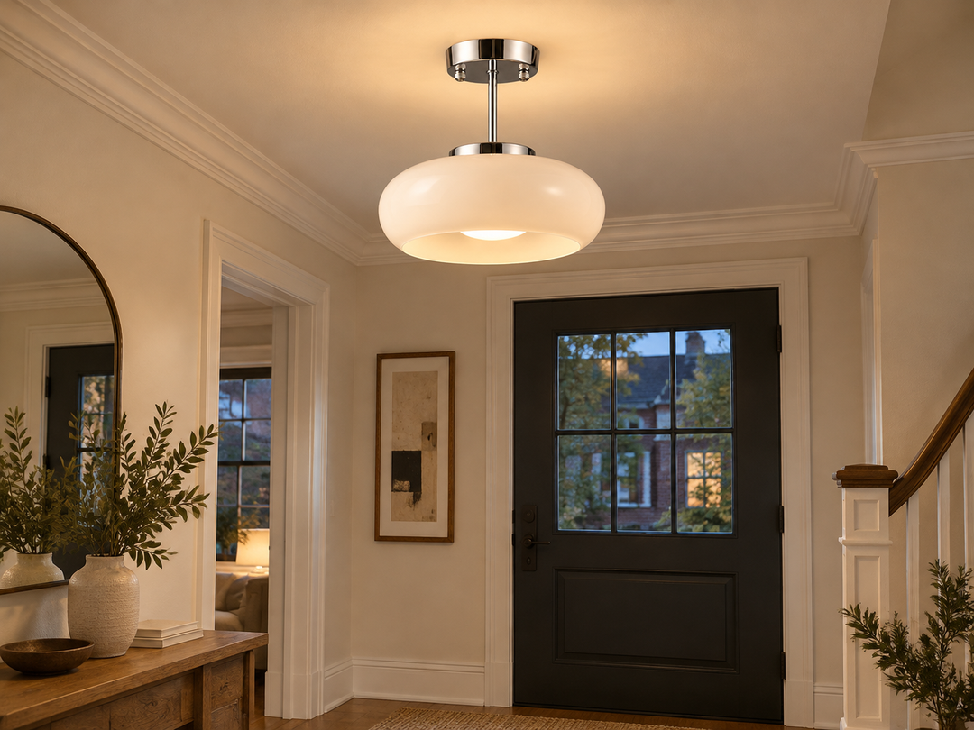 Bauvia Ceiling Light with brass or chrome and colour options - New2609-1024657 interior scene