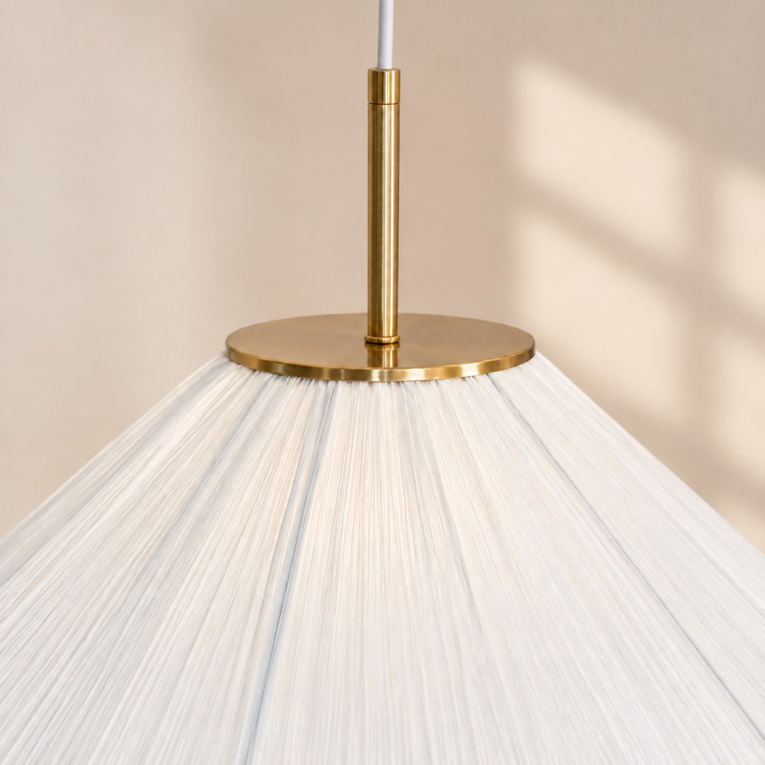Layered Pleated Fabric Plug-In Pendant Light