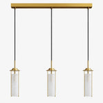 Charger l'image dans la visionneuse de galerie, Brass Rippled Frosted Glass Pendant Light