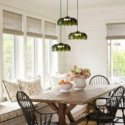 Suspension en Verre Artistique Aridia en Forme de Feuilles de Palmier pour Couloir Cuisine et Salon