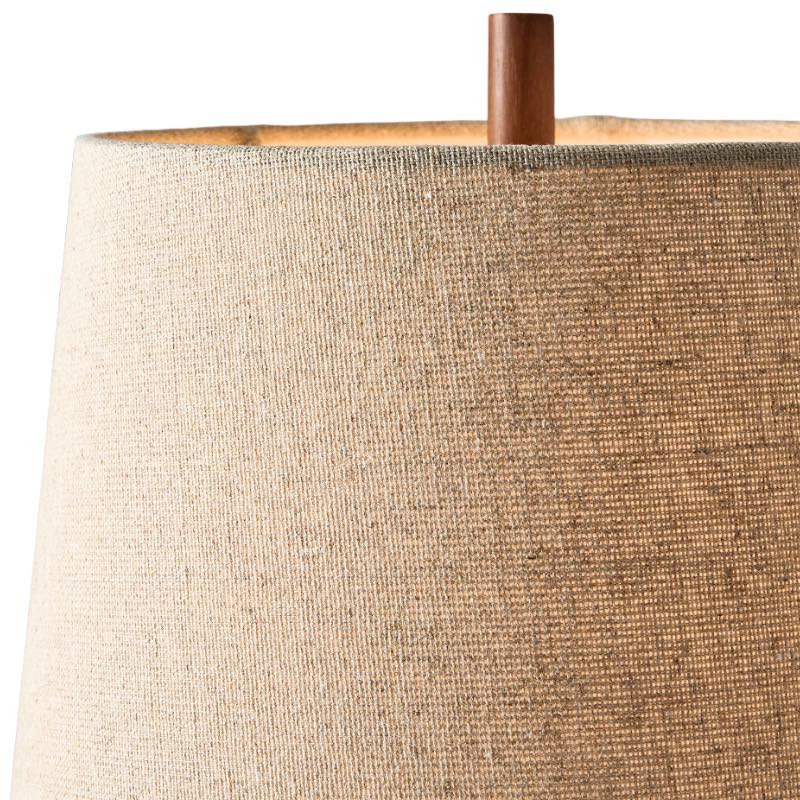 Avero Ambient Table Lamp with Artistic Ribbed Fabric Surface for Sofa Side Table and Desk