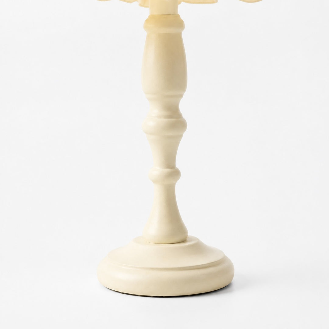 Embroidered Floral Ruffle Table Lamp