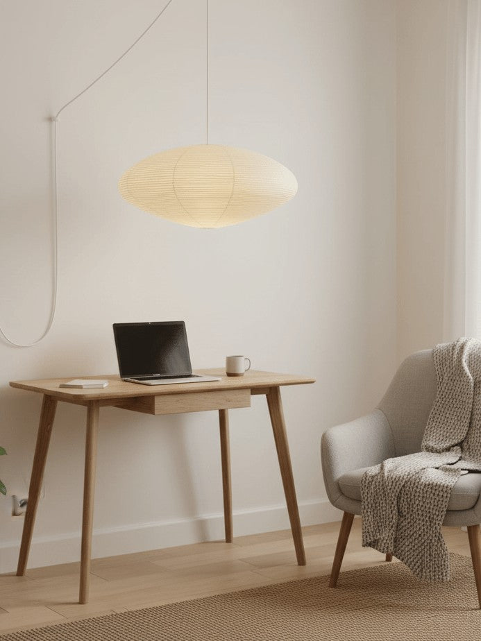 Mulberry Paper Plug-In Pendant Light