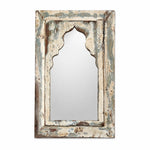 Bild in Gallery-Viewer laden, Rustic Carved Wood Arch Wall Mirror image 14