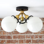 Cargar imagen en el visor de la Galería, Glorica Glass Globe Light - Mid Century Semi Flush Ceiling Lamp
