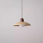 Charger l'image dans la visionneuse de galerie, Wood-Tone Metal Glass Plug-In Pendant
