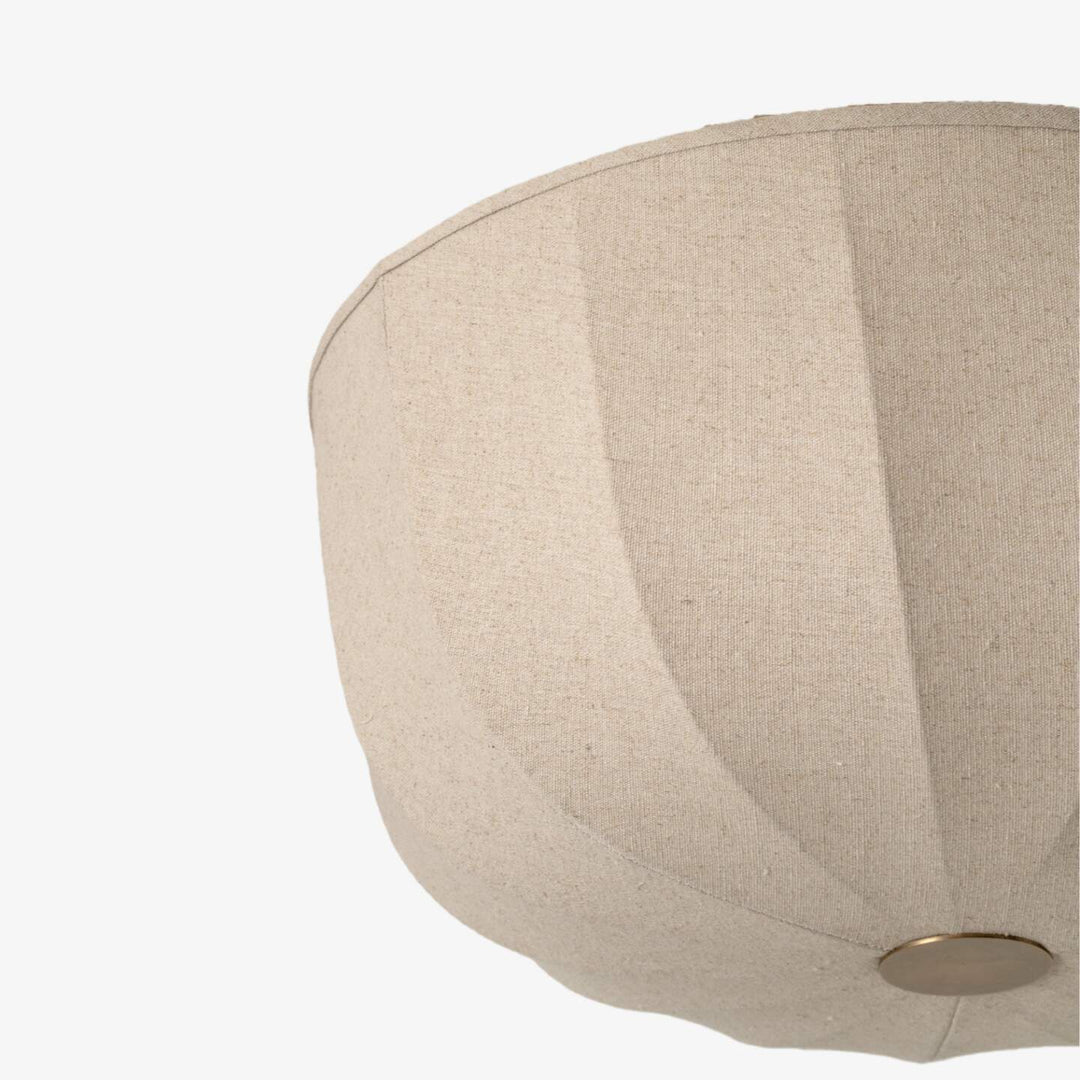 Loomis Satin Linen Flush Pendant Light – Contemporary Style Ceiling Light for Living Rooms and Entryways