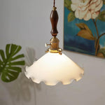 Load image into Gallery viewer, White Sculptural Glass Plug-In Pendant