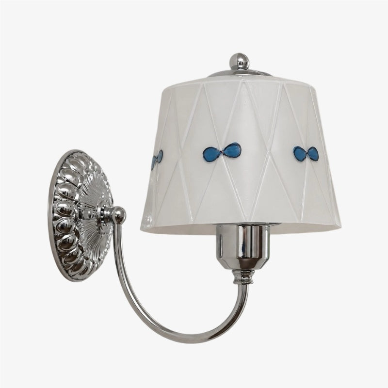 Billa Bow Knot Glass Wall Lamp – Vintage Artistic Design for Bedroom Hallway