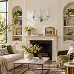 Cargar imagen en el visor de la Galería, Ridged Shade Armed Cup Metal Plate Wall Light