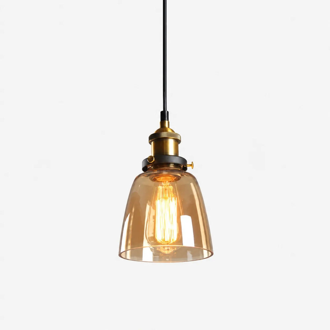 Industrial Glass Pendant Light