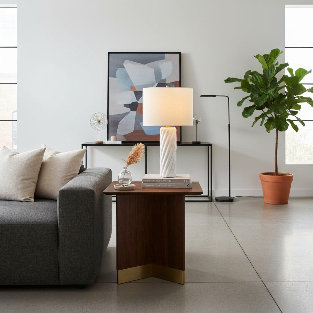 Albi Skulptur Marmor Tischlampe – Minimalistisches Metalldesign, geeignet für Schlafzimmer oder Wohnzimmer