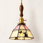 Charger l'image dans la visionneuse de galerie, Cat and Butterfly Stained Glass Pendant Light