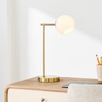 Cargar imagen en el visor de la Galería, Lámpara de mesa USB de cristal Brina: moderna lámpara de noche con estilo
