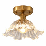 Load image into Gallery viewer, Small Clear Striped-Flower Ceiling Light, Iron