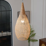 Bild in Gallery-Viewer laden, Woven Rattan Wood Plug-In Pendant Light