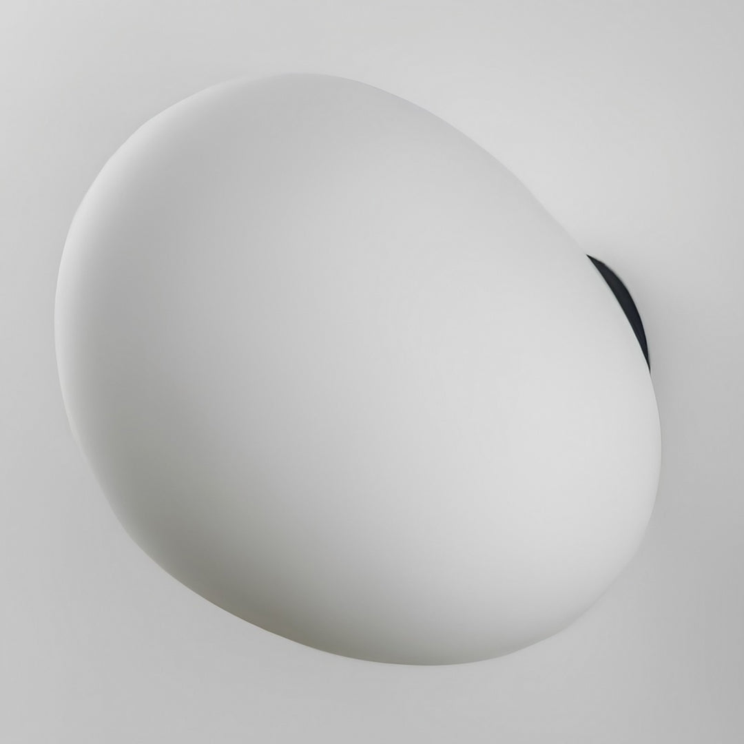 Lámpara de pared y techo con silueta de guijarro orgánico Stonea, luz de vidrio contemporánea para el hogar N16